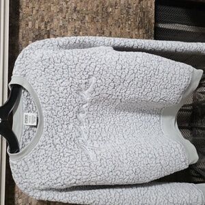 PINK Victoria's Secret Light Gray Teddy Jacket